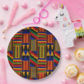 Afrikanischer Kente-Stoffstil Pappteller (Party)