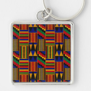 Afrikanischer Kente-Stoffstil Schlüsselanhänger