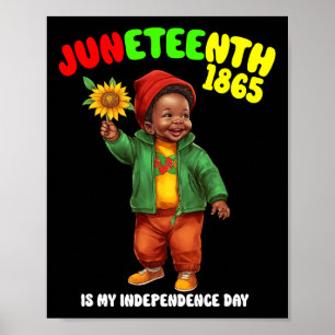 Afrikanischer Kindermädchen ist mein Unabhängigkei Poster