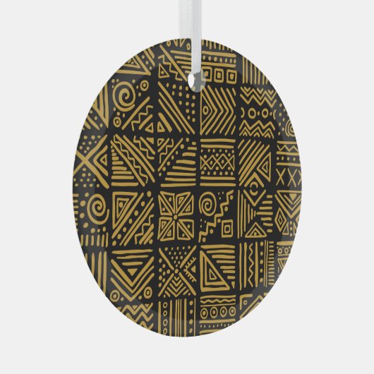 Afrikanischer Konflikt: ethnischer Stammeskrieg na Ornament Aus Glas (Vorderseite Rechts)