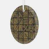 Afrikanischer Konflikt: ethnischer Stammeskrieg na Ornament Aus Glas (Vorderseite links)