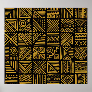 Afrikanischer Konflikt: ethnischer Stammeskrieg na Poster