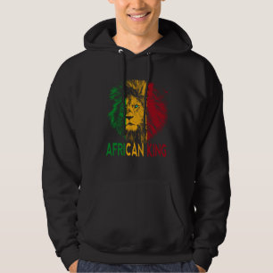 Afrikanischer König Afrika-Flagge Löwe Schwarze Mä Hoodie