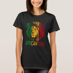 Afrikanischer König Afrika-Flagge Löwe Schwarze Mä T-Shirt