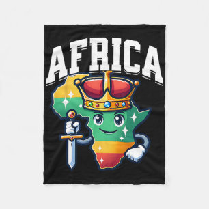 Afrikanischer Königin Ahnen Schwarzer Geschichtsmo Fleecedecke