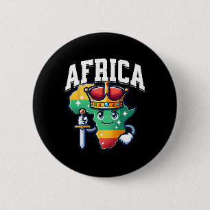 Afrikanischer Königin König Vorfahren Black Histor Button