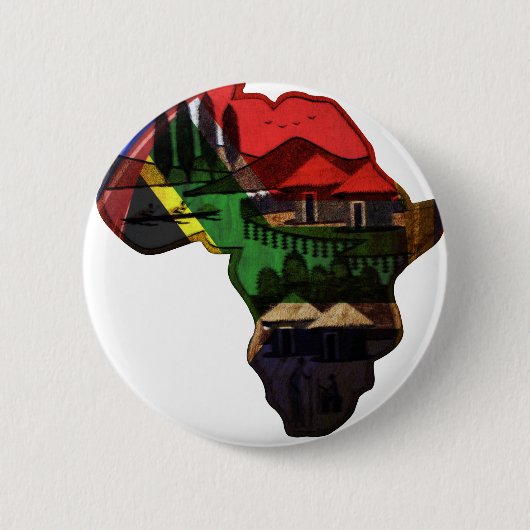 Afrikanischer Kontinent Button (Vorderseite)