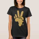 Afrikanischer Kontinent Frieden Afrikanischer Stol T-Shirt (Vorderseite)