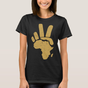 Afrikanischer Kontinent Frieden Afrikanischer Stol T-Shirt