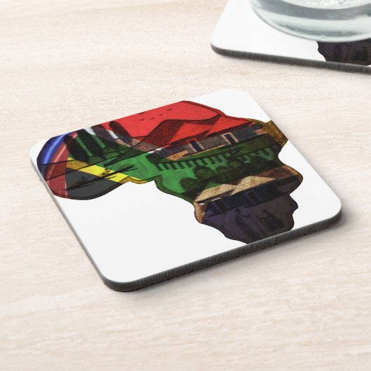 Afrikanischer Kontinent Getränkeuntersetzer (Linke Seite)