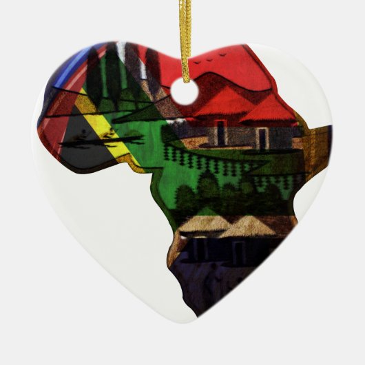 Afrikanischer Kontinent Keramikornament (Vorne)