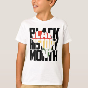 Afrikanischer Kontinent mit schwarzer Geschichte T-Shirt