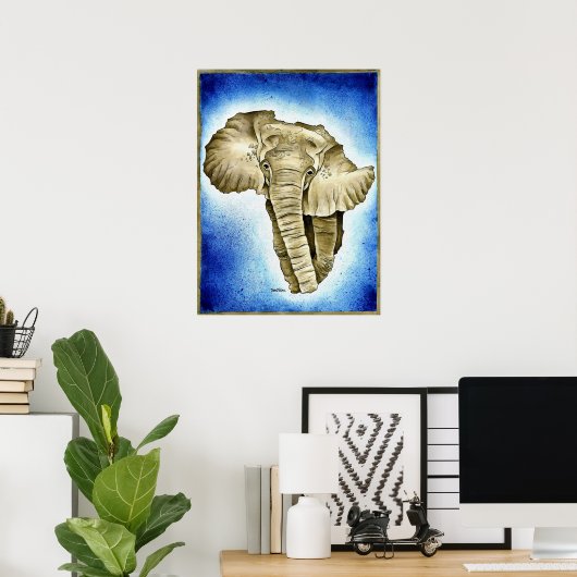 Afrikanischer Kontinent Poster (Heimbüro)