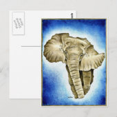 Afrikanischer Kontinent Postkarte (Vorne/Hinten)