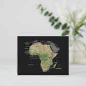Afrikanischer Kontinent Postkarte (Stehend Vorderseite)