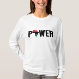 Afrikanischer Kontinent-Power der schwarzen Geschi T-Shirt