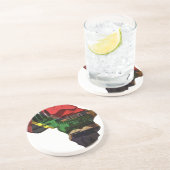 Afrikanischer Kontinent Sandstein Untersetzer (Seite)