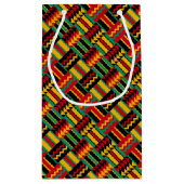 Afrikanischer Korbgeflecht-Stolz-rotes Kleine Geschenktüte (Rückseite)