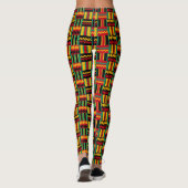 Afrikanischer Korbgeflecht-Stolz-rotes Leggings (Rückseite)
