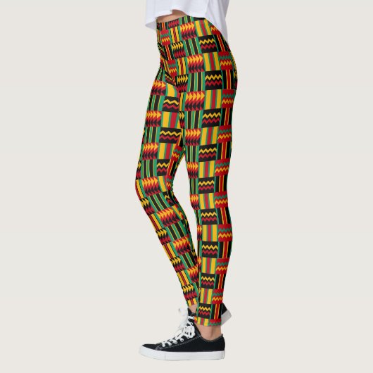 Afrikanischer Korbgeflecht-Stolz-rotes Leggings (Links)