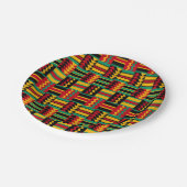 Afrikanischer Korbgeflecht-Stolz-rotes Pappteller (Schrägansicht)