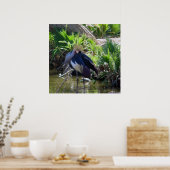 afrikanischer Krandruck Poster (Küche)