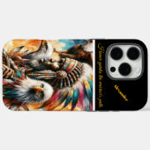 Afrikanischer Krieger mit Adlern. Case-Mate iPhone Hülle (Rückseite (Horizontal))