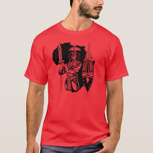 AFRIKANISCHER KRIEGER T-Shirt (Vorderseite)