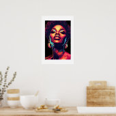 Afrikanischer Kunstdruck Poster (Küche)