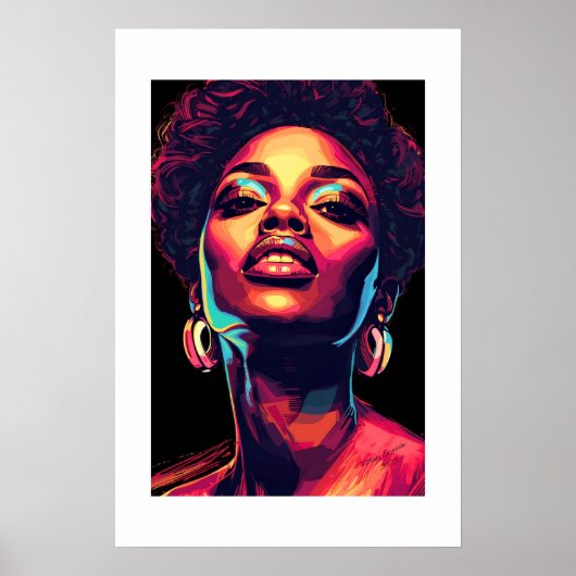 Afrikanischer Kunstdruck Poster (Vorne)