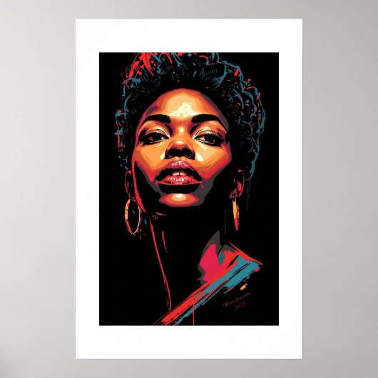 Afrikanischer Kunstdruck Poster (Vorne)