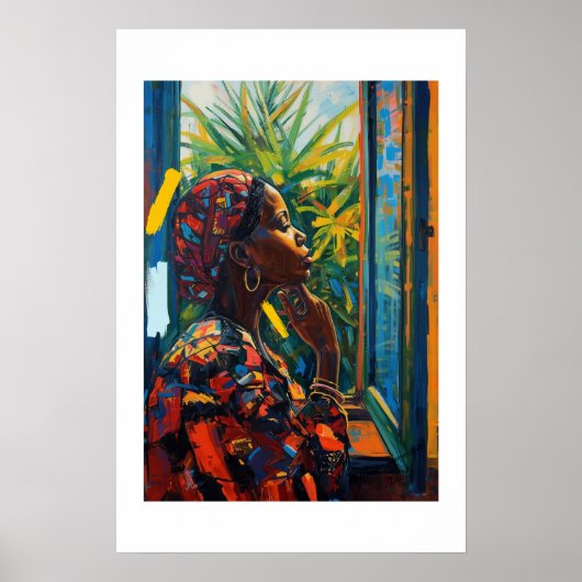 Afrikanischer Kunstdruck Poster (Vorne)