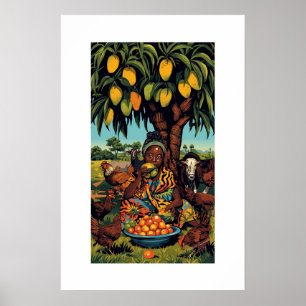 Afrikanischer Kunstdruck Poster