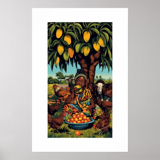 Afrikanischer Kunstdruck Poster (Vorne)