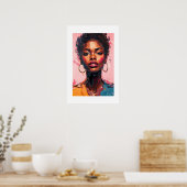 Afrikanischer Kunstdruck Poster (Küche)