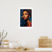 Afrikanischer Kunstdruck Poster (Küche)