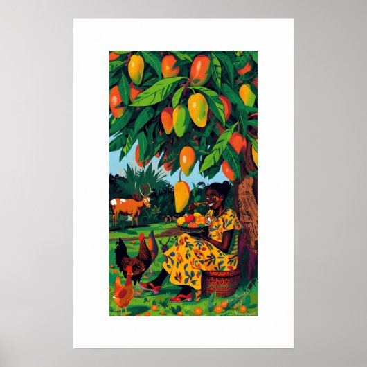 Afrikanischer Kunstdruck Poster (Vorne)