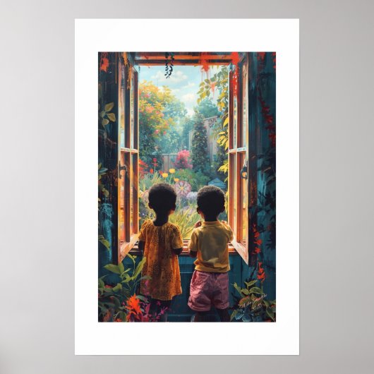 Afrikanischer Kunstdruck Poster (Vorne)