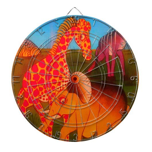 afrikanischer Kunstdrucker Dartscheibe (vorne)
