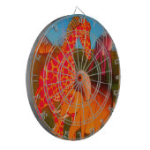 afrikanischer Kunstdrucker Dartscheibe (Vorderseite Links)