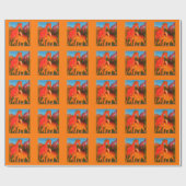 afrikanischer Kunstdrucker Geschenkpapier (Flach)