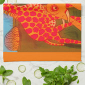 afrikanischer Kunstdrucker Geschirrtuch (Gefaltet)