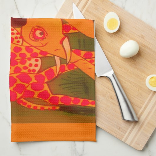 afrikanischer Kunstdrucker Geschirrtuch (Viertel Falte)