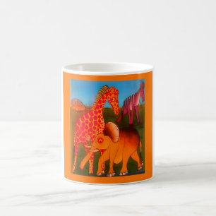 afrikanischer Kunstdrucker Kaffeetasse