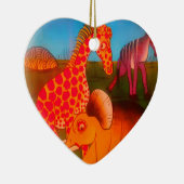 afrikanischer Kunstdrucker Keramik Ornament (Rechts)