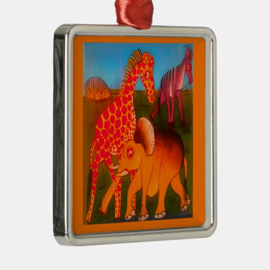 afrikanischer Kunstdrucker Ornament Aus Metall (Rechts)