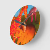 afrikanischer Kunstdrucker Runde Wanduhr (Winkel)