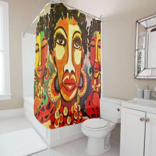 afrikanischer Kunstduschvorhang Duschvorhang (Beispiel)