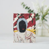 Afrikanischer Kunstteppich Postkarte (Stehend Vorderseite)