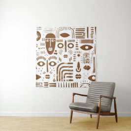 Afrikanischer Kunstteppich Wandteppich